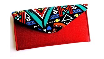 African Clutch Bags (Red and Multicolored)