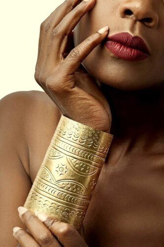 Afri-Style Brass Engraved Cuff Bracelets