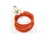 African Spiraled Beaded Bronze and Bright Orange Mix Bracelets (for All Wrist Sizes)